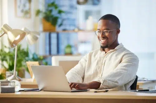 Guy checking SaaS management solutions