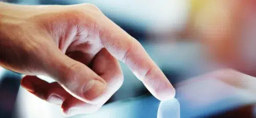 Guy checking MMS and Email on Phone