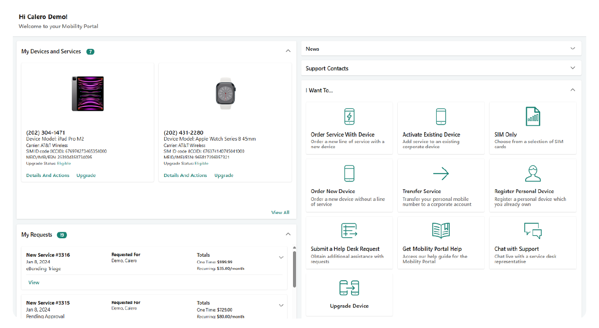 mobility management - mobility portal
