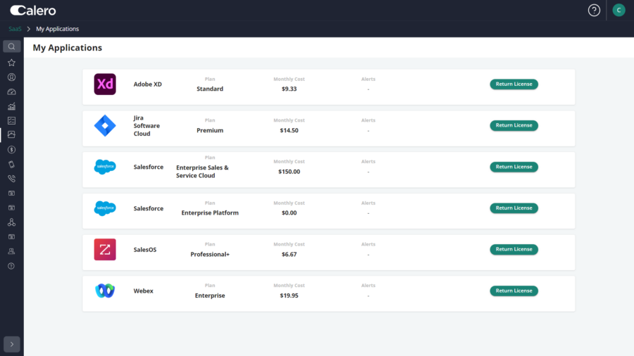 saas – my applications return saas licenses